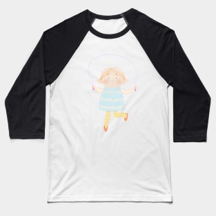 Girl on a skipping rope Baseball T-Shirt